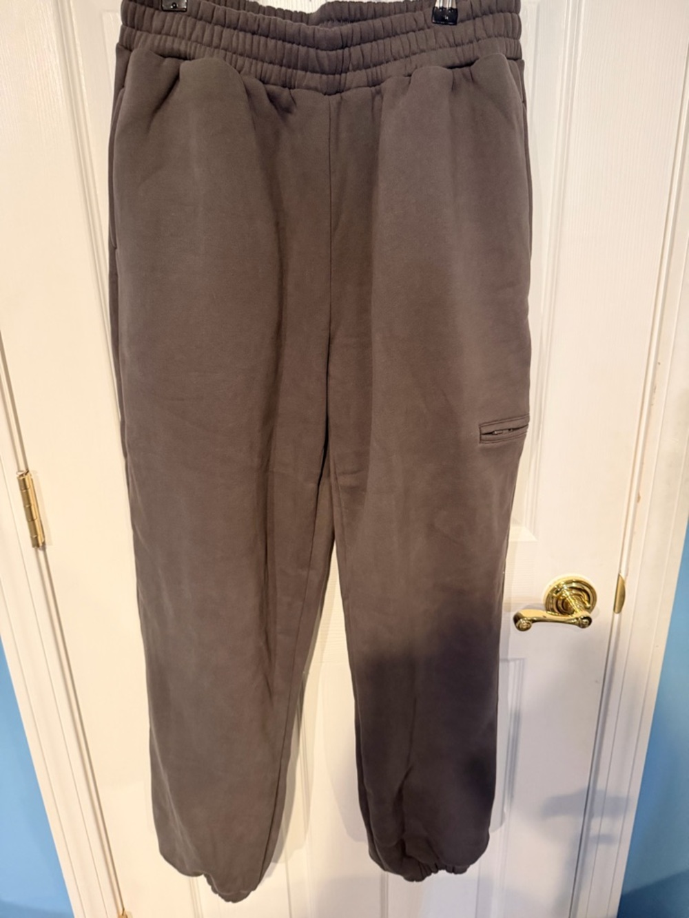 Women's Brown Elastic-Waist Joggers